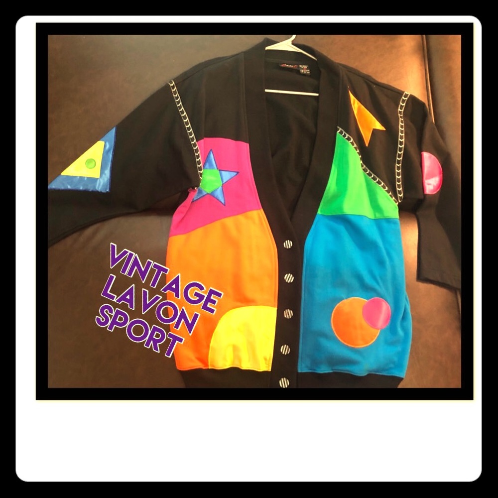 Vintage!! Lavon Sport long knit cardigan 80s/90s